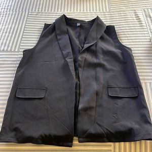 Black Sleeveless Blazer